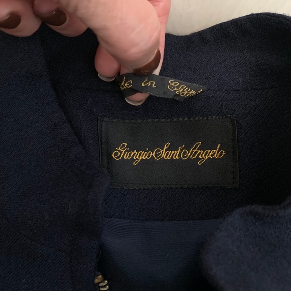 Giorgio Sant Angelo Pure Wool Navy Jacket - Picture 2 of 7